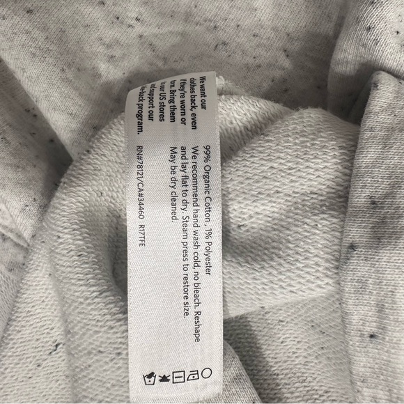 Eileen Fisher Organic Cotton 3/4 Sleeve Shift Dress Size Large White Gray - Picture 13 of 13